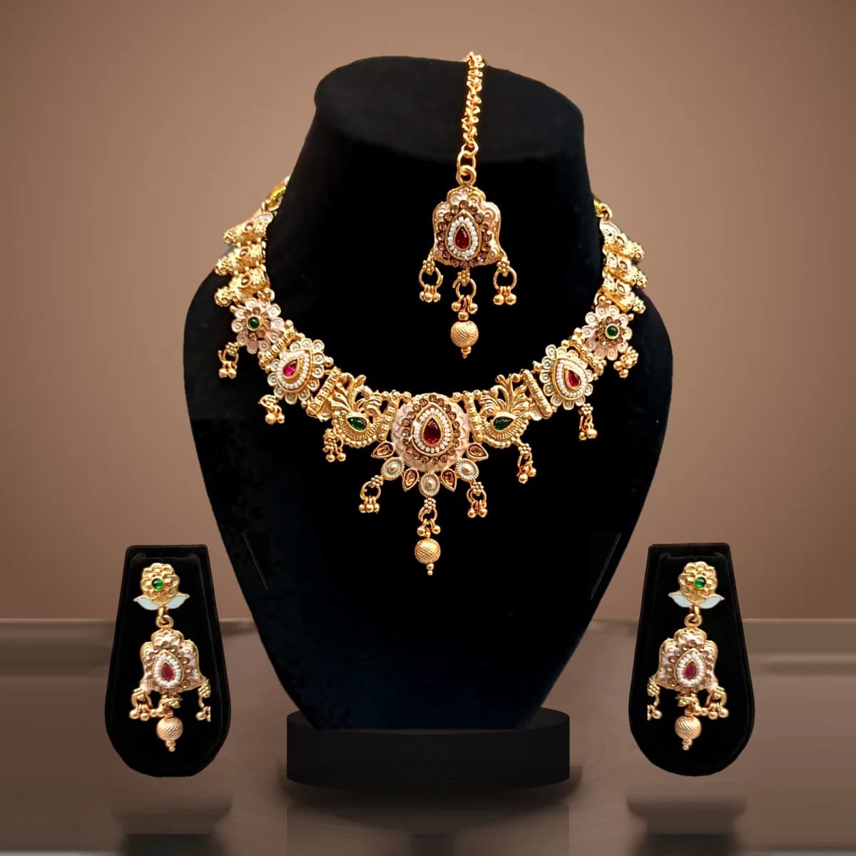 Mayuri Peacock Necklace Set